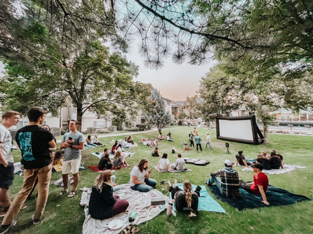 Outdoor Movie Event for Apartment Residents